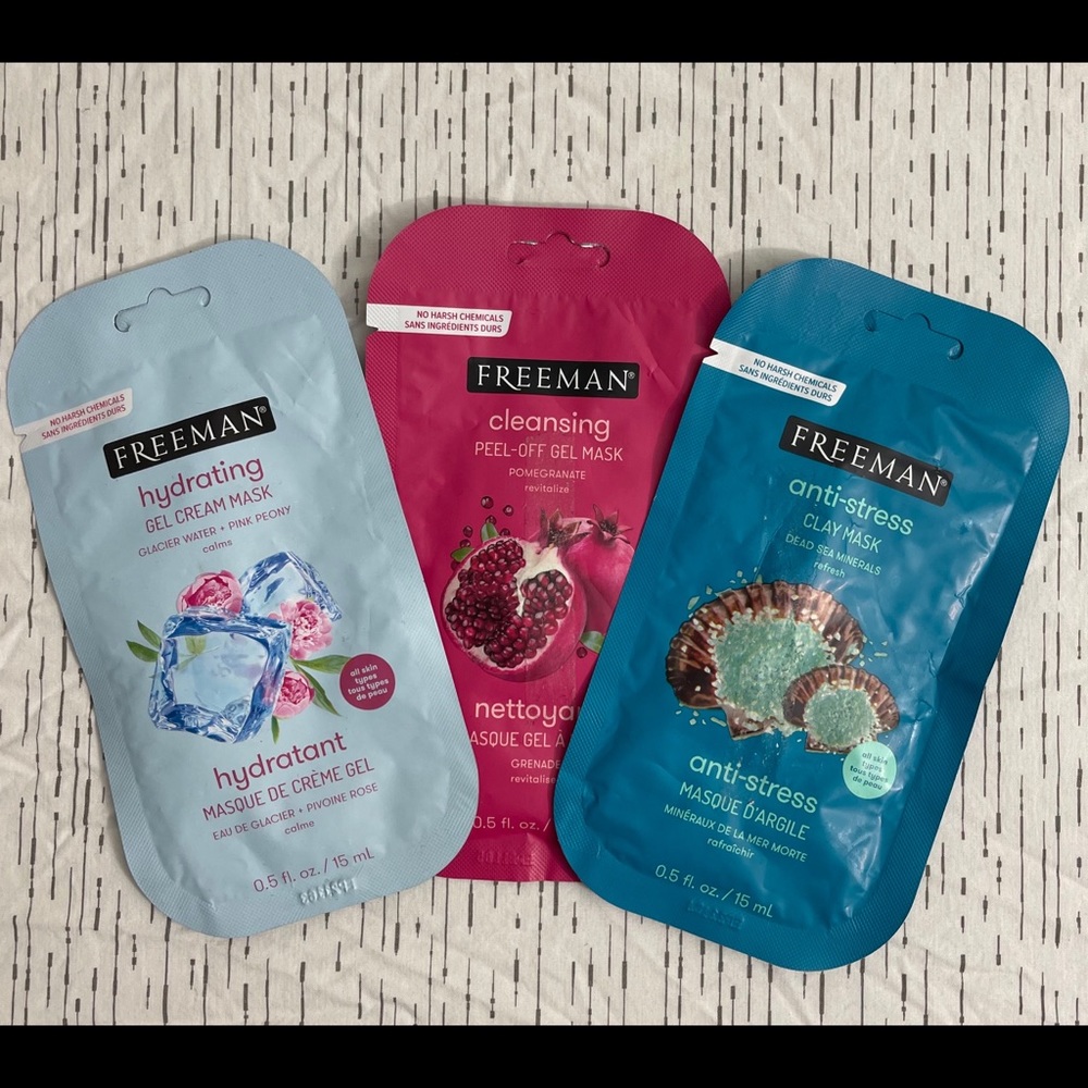🧊🌸Freeman Hydrating/Clay/Clearing Face Masks- 2 PK💙💖